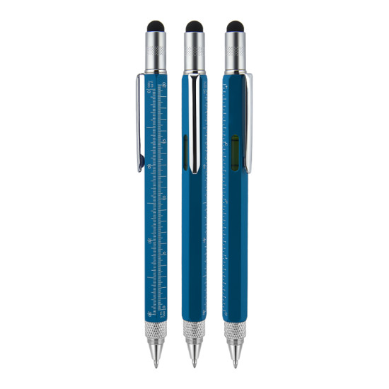 652 Metal Touchpen Pen with Spirit Level and Screwdriver