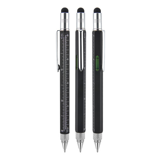 652 Metal Touchpen Pen with Spirit Level and Screwdriver