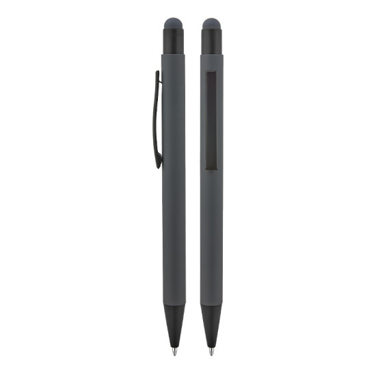 1027 Metal Ballpoint Touchpen Rubber Body Pen