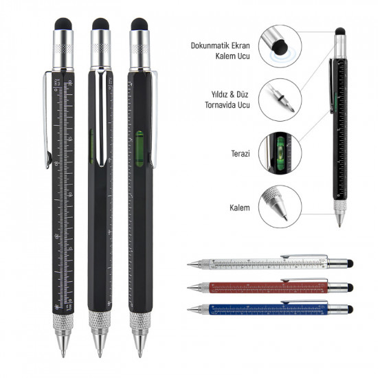 652 Metal Spirit Level - Screwdriver Touchpen