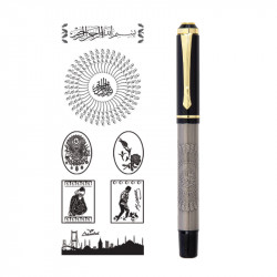 661-R Embossed Figured Metal Rollerball Pen