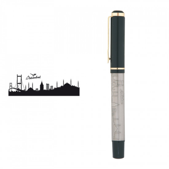 661-R Embossed Figured Metal Rollerball Pen