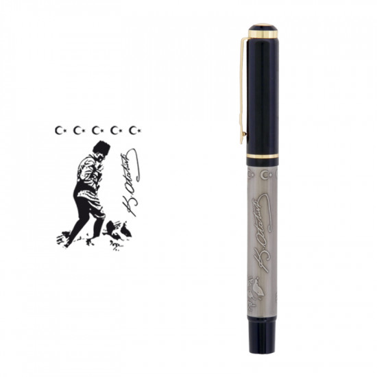 661-R Embossed Figured Metal Rollerball Pen