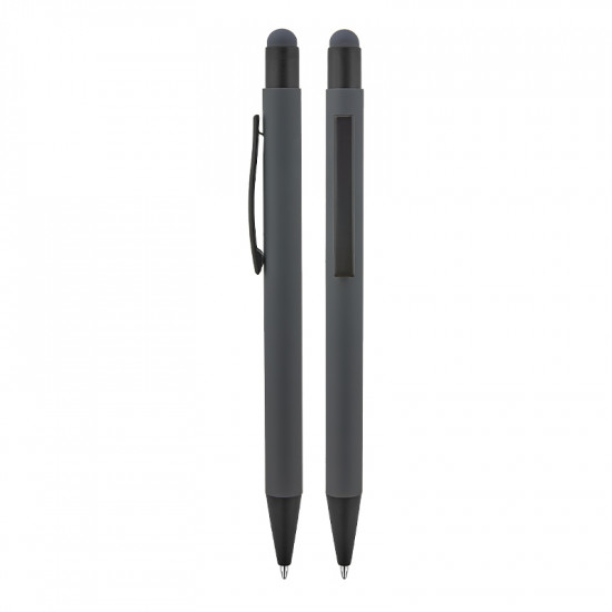 1027 Metal Ballpoint Touchpen Rubber Body Pen