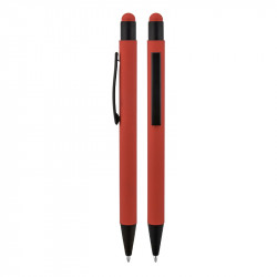 1027 Metal Ballpoint Touchpen Rubber Body Pen