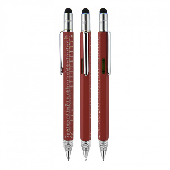 652 Metal Touchpen Pen with Spirit Level and Screwdriver