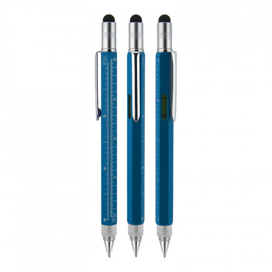 652 Metal Touchpen Pen with Spirit Level and Screwdriver